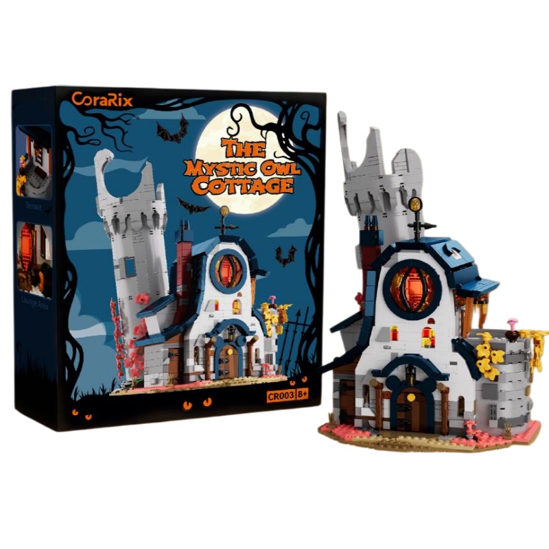Model Kit Manual - MOC Straßenansicht-Szene Waldhütte Eulen-Zauberhaus Bausteine Eulenhütte