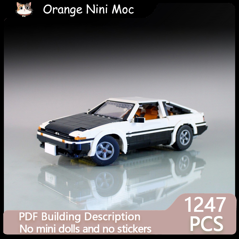 Model Kit Ae86 - Stadttransport-Auto Geschwindigkeitsrennen Modell DIY MOC Bausteine