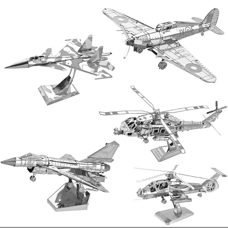 Model Kit Plane - Flugzeug 3D Metall Puzzle Modell Kit