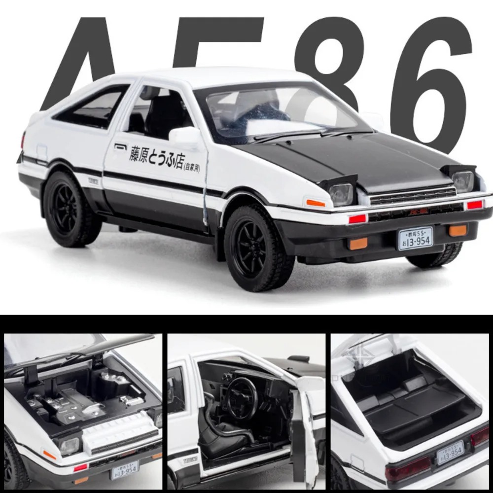 Model Kit Ae86 - Aluminium-Druckguss-Automodell der ersten d ae86, 1/32,